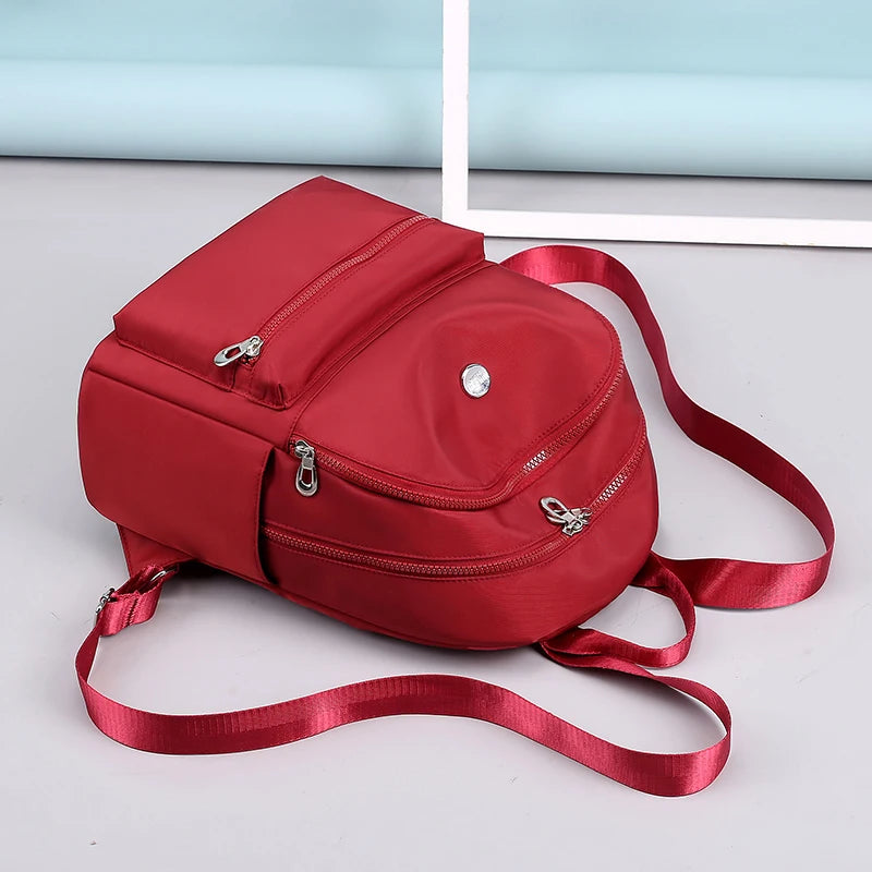 Women's Famous Backpack Casual Backpack Waterproof Nylon Fabric School Bag