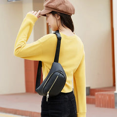 Women's PU Leather Fanny Pack Travel Waist Bag