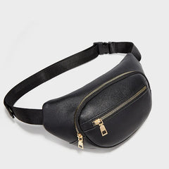 Women's PU Leather Fanny Pack Travel Waist Bag