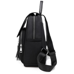 Women's Tassel Backpack Anti-theft Daypack Rucksack Shoulder Bag