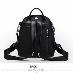 Women's Backpack Solid Oxford Cloth College Wind School Bag