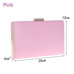 Women's Chain Shoulder Handbags Metal Clutch Purse Solid Nighclub Wedding Bags