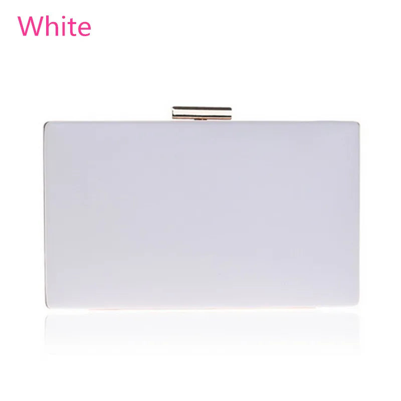 Women's Chain Shoulder Handbags Metal Clutch Purse Solid Nighclub Wedding Bags