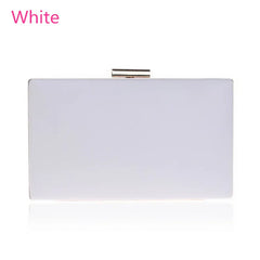 Women's Chain Shoulder Handbags Metal Clutch Purse Solid Nighclub Wedding Bags