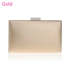 Women's Chain Shoulder Handbags Metal Clutch Purse Solid Nighclub Wedding Bags