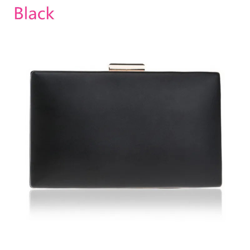 Women's Chain Shoulder Handbags Metal Clutch Purse Solid Nighclub Wedding Bags