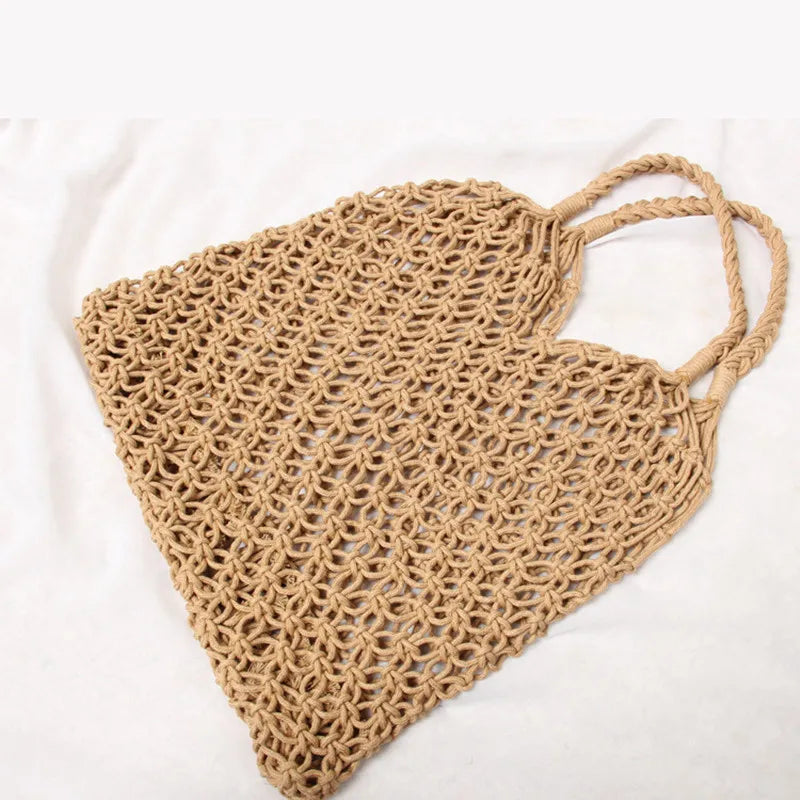Knitted Beach Bag Large Summer Tote