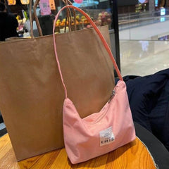 Nylon Messenger Bag Solid Letter Purse Handbag Shopper Bag