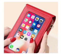 Small Crossbody Shoulder Bag Touch Screen Cell Phone Wallet Purse Leather Clutch