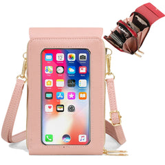 Small Crossbody Shoulder Bag Touch Screen Cell Phone Wallet Purse Leather Clutch