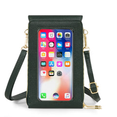 Small Crossbody Shoulder Bag Touch Screen Cell Phone Wallet Purse Leather Clutch