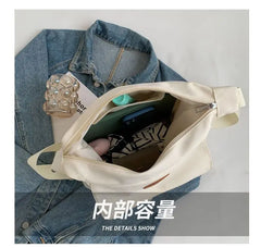 Women's Canvas Messenger Bag Large Capacity Girls Commuter Bag