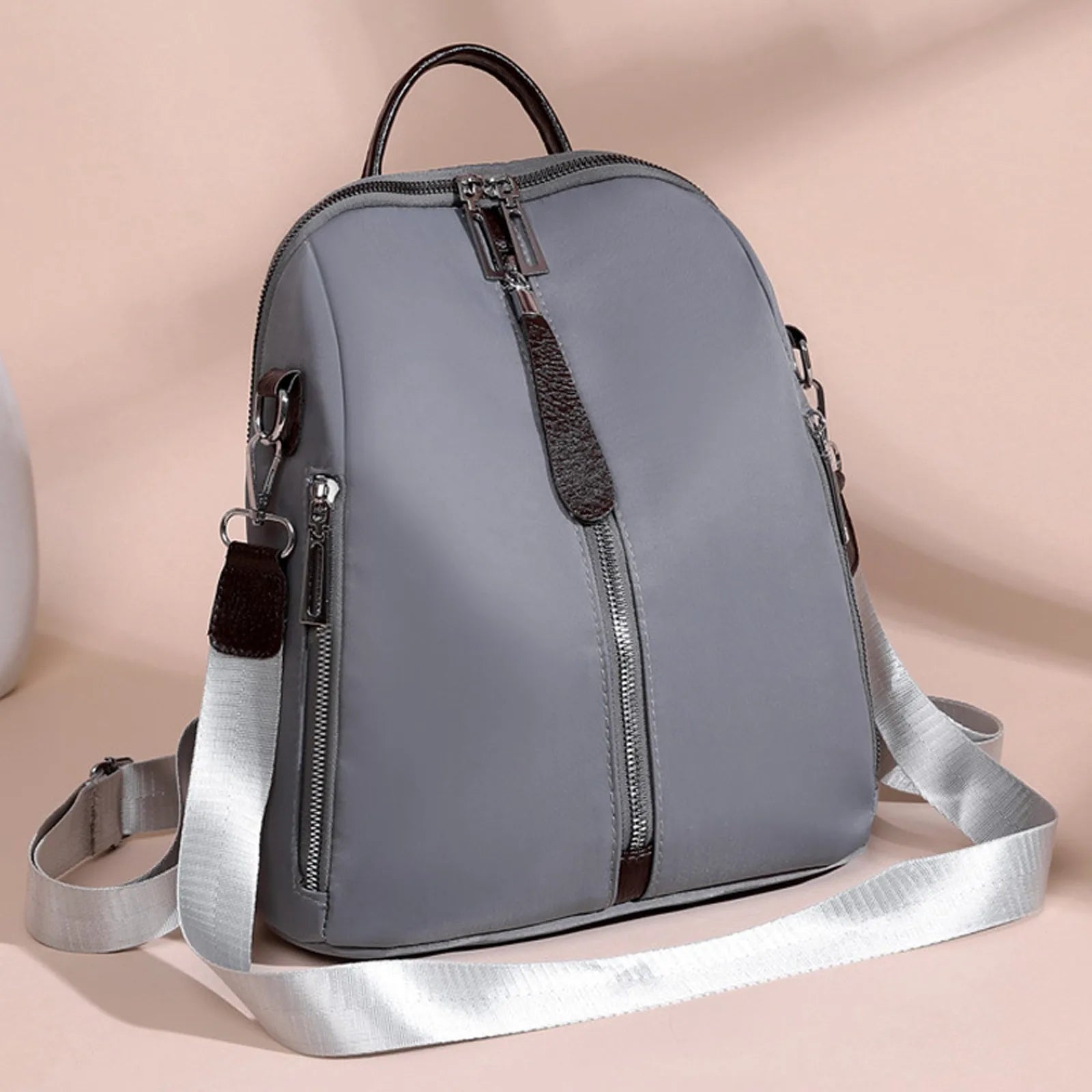 Solid Color Backpack Purse Women's Casual Medium Size