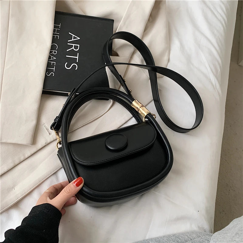 Solid High Pu Crossbody Bag Women Small Square Bag