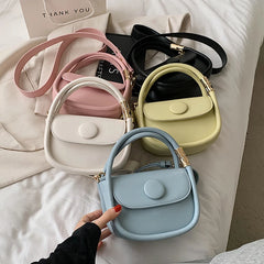 Solid High Pu Crossbody Bag Women Small Square Bag