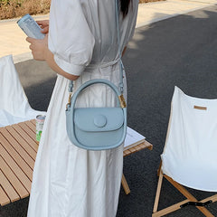 Solid High Pu Crossbody Bag Women Small Square Bag