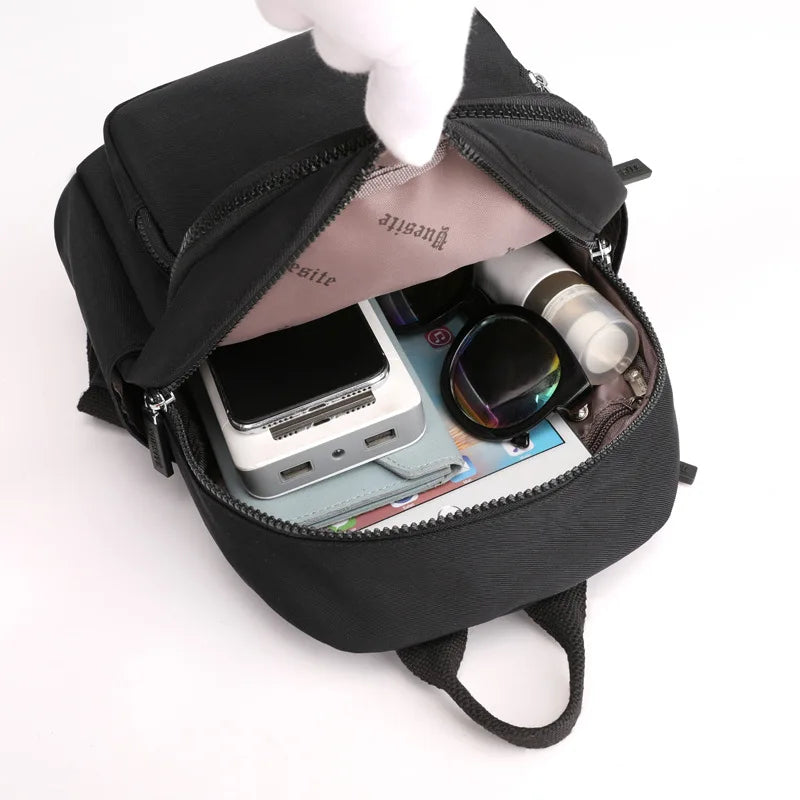 Women's Casual Solid Backpack Large Capacity Small Backpack