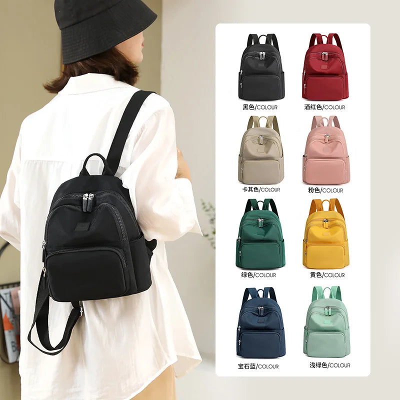 Women's Casual Solid Backpack Large Capacity Small Backpack