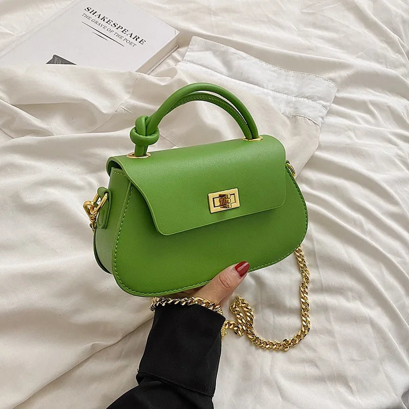 Women's Chain Handbag Female Niche Solid Shoulder Messenger Bag
