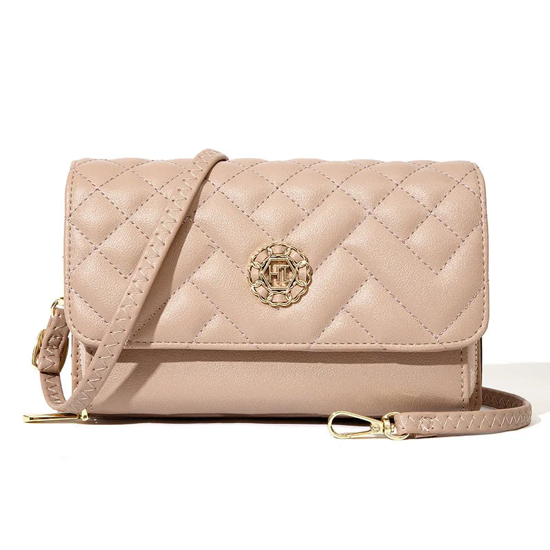 Women's Embroidery Mobile Phone Bags Solid Shoulder Messenger Bags
