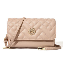 Women's Embroidery Mobile Phone Bags Solid Shoulder Messenger Bags