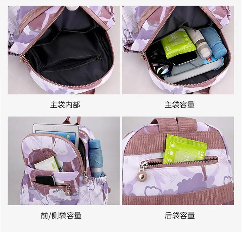 Sweet Oxford Cloth Backpack Lightweight Travel School Bag