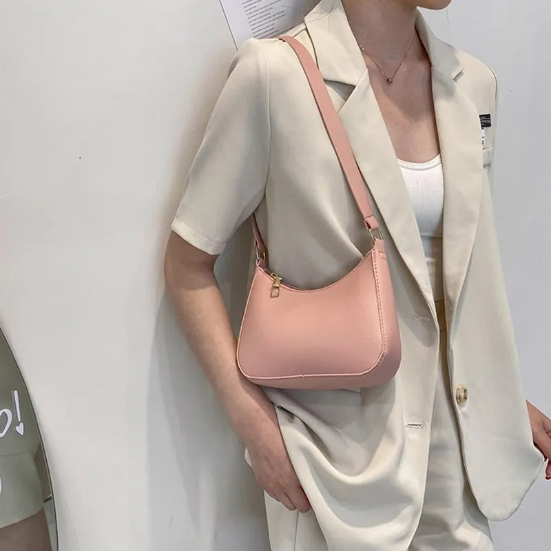 Retro PU Leather Shoulder Bag Casual Handbags
