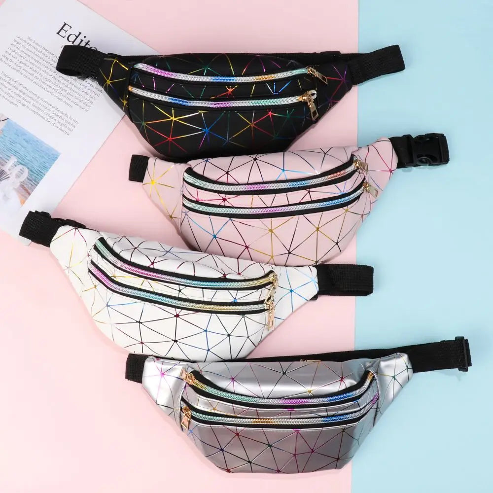 Women's Laser Belt Bags Waist Packs Fanny Pack Make-up Pouch