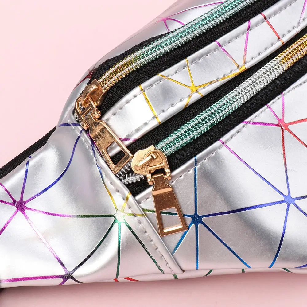 Women's Laser Belt Bags Waist Packs Fanny Pack Make-up Pouch