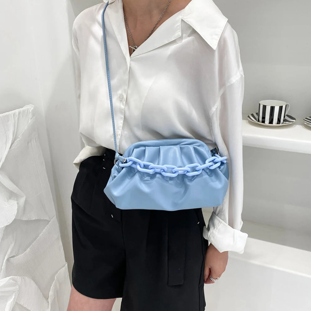 Women's Leather Handbags Vintage Solid PU Shoulder Bag