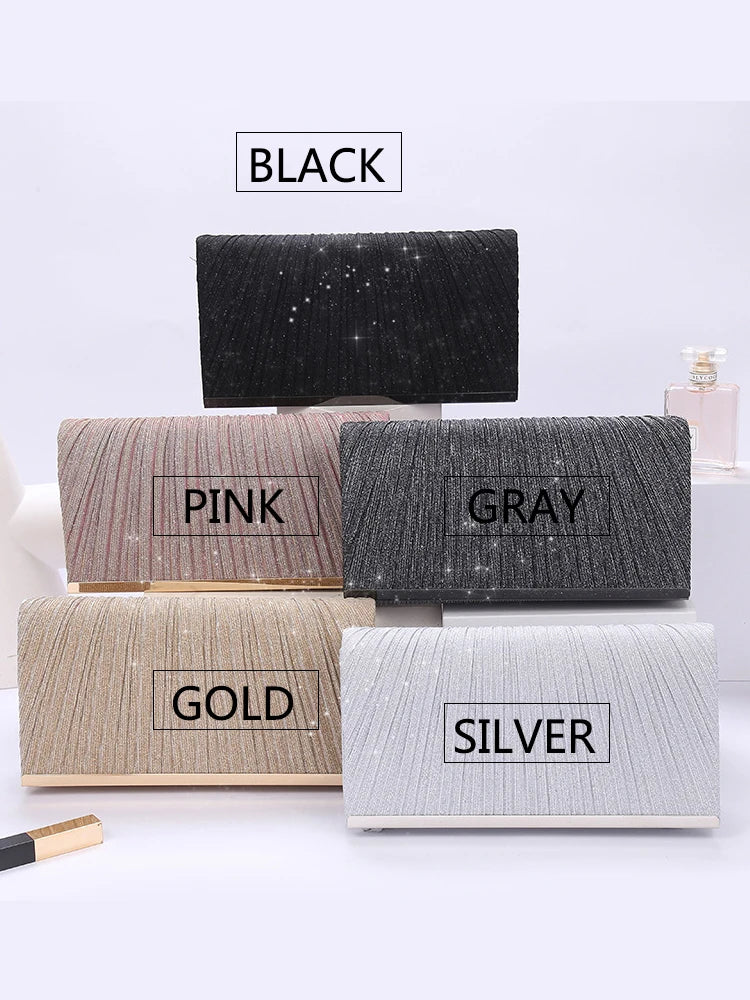 Sequin Evening Clutch Bag Wedding Purse Handbag For Banquet Party