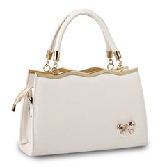 Women's Shoulder Bags PU Leather Bow Handbags Ladies Casual Large Capacity