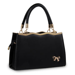 Women's Shoulder Bags PU Leather Bow Handbags Ladies Casual Large Capacity