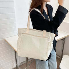 Canvas Large Tote Bag Japanese Corduroy Shoppers Handbags