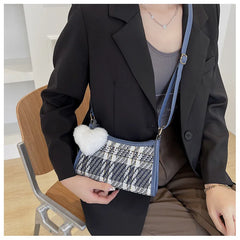 Vintage Plaid Underarm Bag All-Match Shoulder Bag