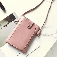Women's Small Mobile Phone Bag PU Safety Shoulder Student Crossbody Bag