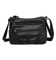 Women's Soft Leather Shoulder Bag Casual Crossbody Travel Tote Handbag