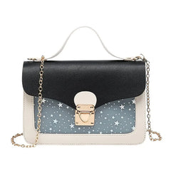 Women's Star Sequin Messenger Crossbody Bag Mini Small Square Pack Shoulder Bag