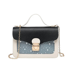 Women's Star Sequin Messenger Crossbody Bag Mini Small Square Pack Shoulder Bag