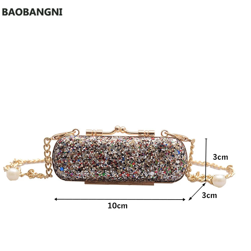 Sweet Mini Chain Lipstick Bag Japanese Snake Skin Crossbody Bags