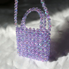 Women's Hand Woven Beaded Mini Purse Crossbody Bag