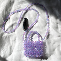Women's Hand Woven Beaded Mini Purse Crossbody Bag