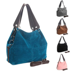 Flannel One-shoulder Messenger Bag Zipper Handbag