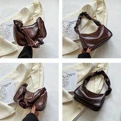 Women's French Niche Messenger Beach Tote Underarm Bags Female Retro All-match P
