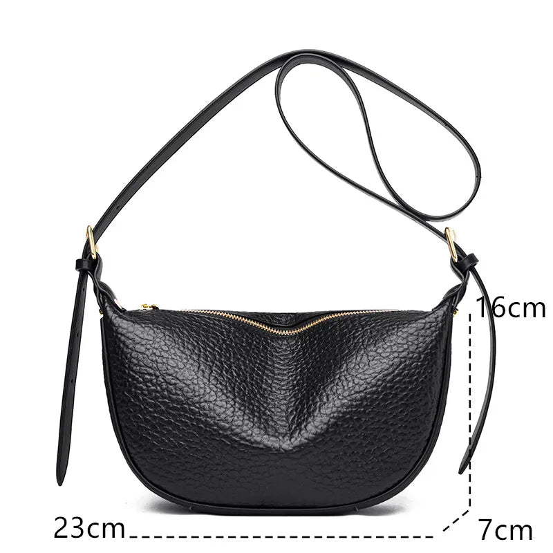 Women's Leather Shoulder Messenger Bags Solid Cow Leather Ladies Handbag