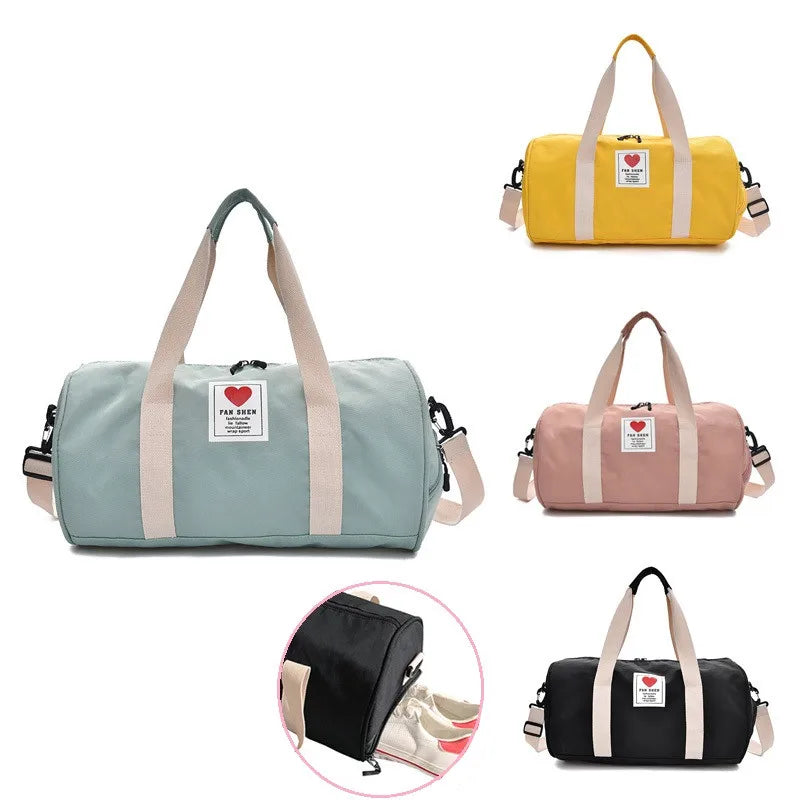 Women's Gym Bag Top Female Sports Shoe Bag Fitness Travel Handbags