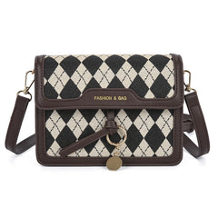 Women's Rhombic Lattice Small Square Shoulder Bag