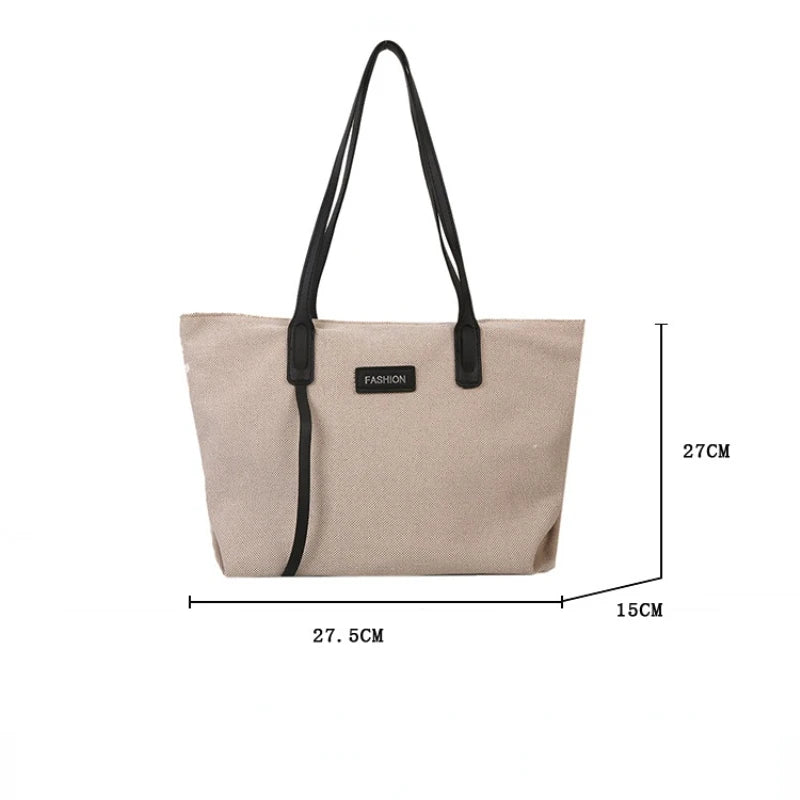 Canvas Shoulder Bag Large Women Student Tote Shopper Casual Cotton Cloth Female