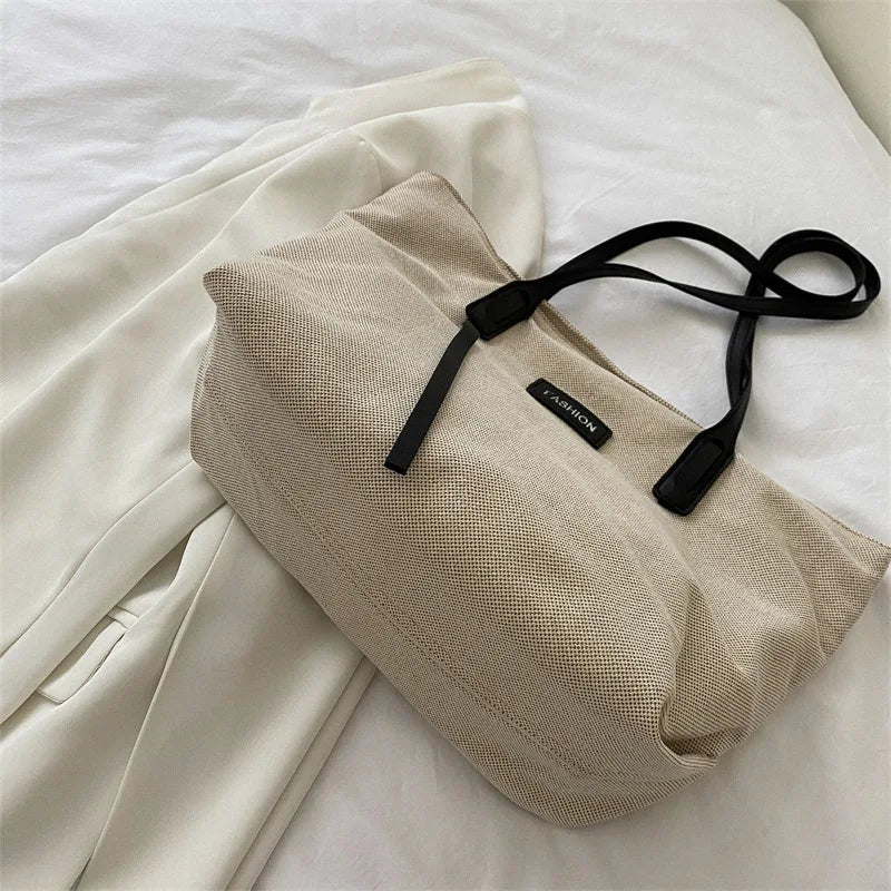 Canvas Shoulder Bag Large Women Student Tote Shopper Casual Cotton Cloth Female