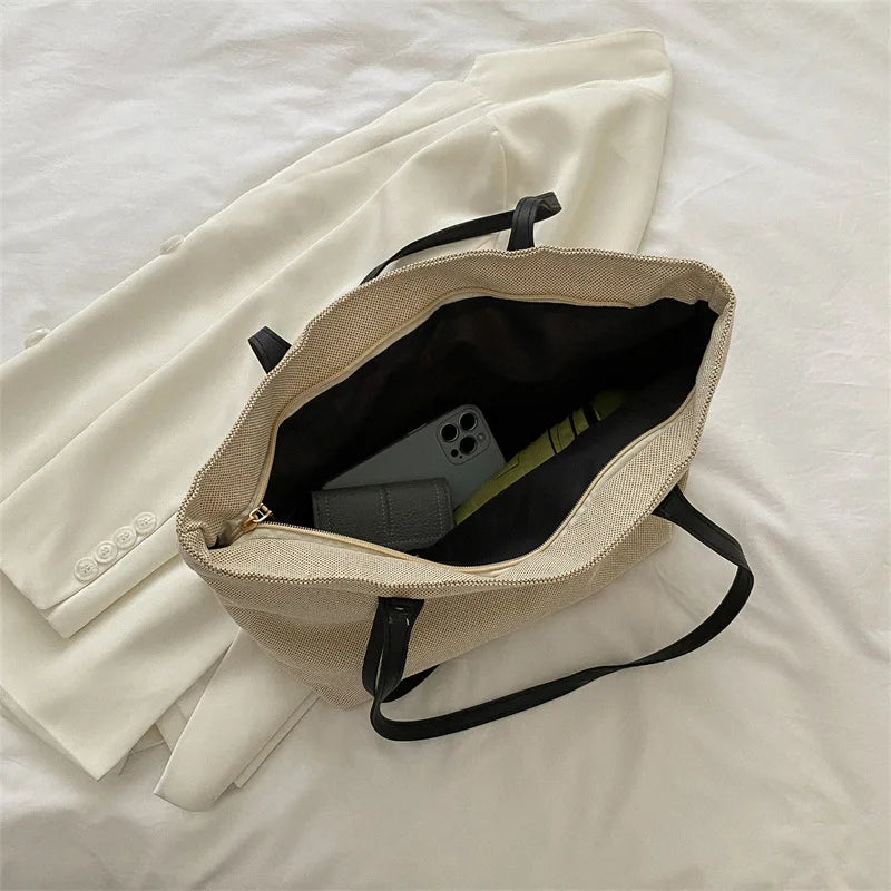 Canvas Shoulder Bag Large Women Student Tote Shopper Casual Cotton Cloth Female